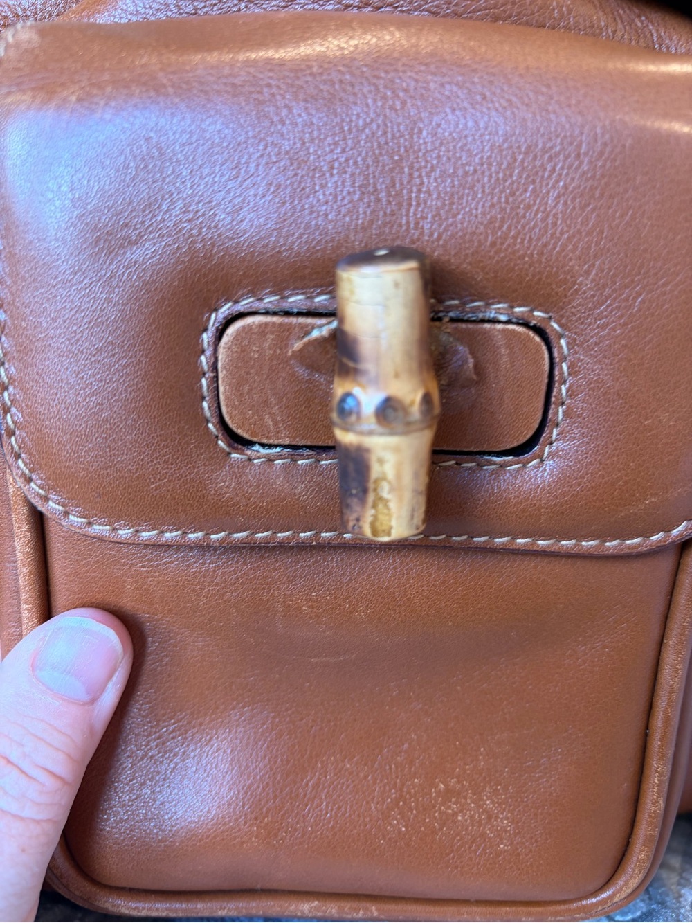 Gucci Brown Leather Backpack with Bamboo Buckles - Picture 10 of 16